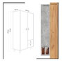 Hanah Home Armario Suwon Roble y Gris
